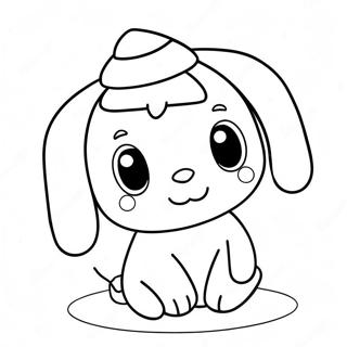 Cinnamoroll With Santa Hat Coloring Page 20843-16497