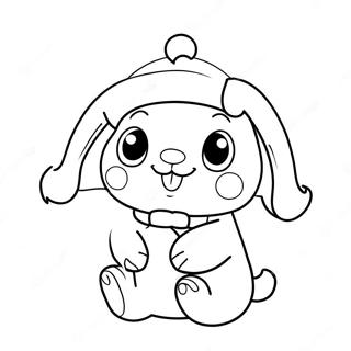 Cinnamoroll With Santa Hat Coloring Page 20843-16498