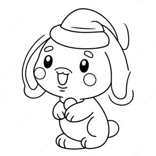 Cinnamoroll With Santa Hat Coloring Page 20843-16500