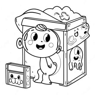 Sticky Lankybox Characters Coloring Page 20862-16477