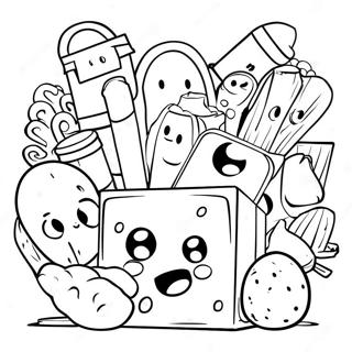 Sticky Lankybox Characters Coloring Page 20862-16478