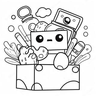 Funny Sticky Lankybox Adventures Coloring Page 20863-16490