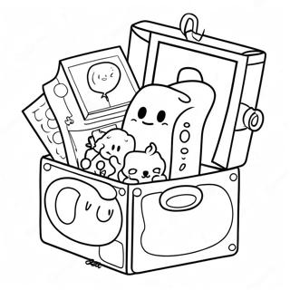 Funny Sticky Lankybox Adventures Coloring Page 20863-16492