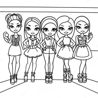 Şık Bratz Moda Gösterisi Boyama Sayfası 20873-16504