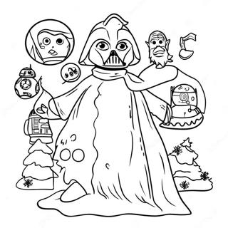 Star Wars Christmas Tree With Characters Coloring Page 20882-16518