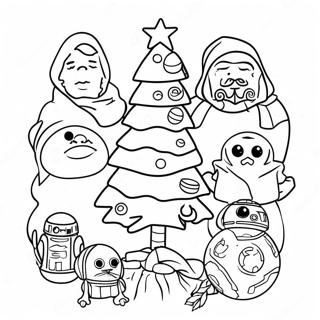 Star Wars Christmas Tree With Characters Coloring Page 20882-16519