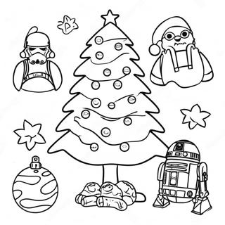 Star Wars Christmas Tree With Characters Coloring Page 20882-16520