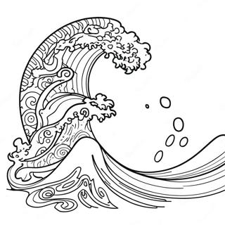 Powerful Tsunami Wave Coloring Page 20913-16553