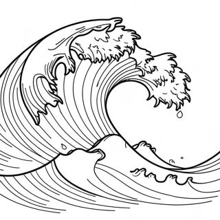 Powerful Tsunami Wave Coloring Page 20913-16556