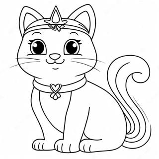 Princess Kitty Coloring Pages