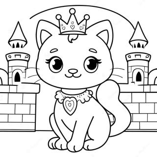 Glitzernde Prinzessin Kitty Im Schloss Ausmalbild 20923-16547