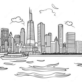 Chicago Skyline Coloring Page 20972-16577