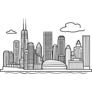 Chicago Skyline Coloring Page 20972-16578