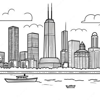 Chicago Skyline Coloring Page 20972-16579