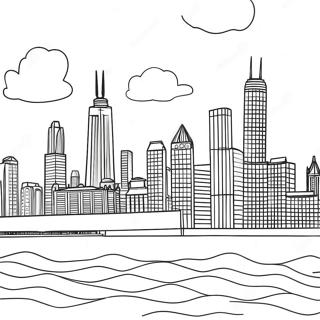 Chicago Skyline Coloring Page 20972-16580