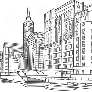 Colorful Chicago Architecture Coloring Page 20973-16581