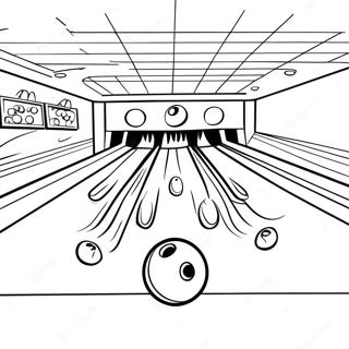 Pagina De Colorat Scenă De Bowling 20982-16604