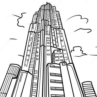 Colorful Skyscraper Building Coloring Page 20993-16586