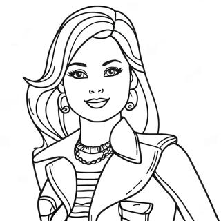 Retro 90s Barbie Coloring Pages