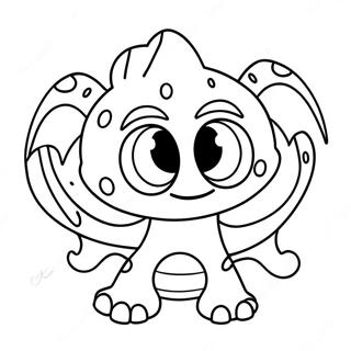 Cute Monster With Big Eyes Coloring Page 21053-16638