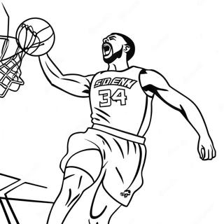 Phoenix Suns Basketball Player Dunking Coloring Page 21113-16694