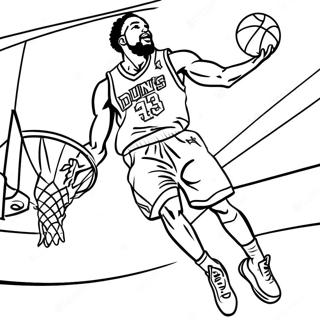 Phoenix Suns Basketball Player Dunking Coloring Page 21113-16695