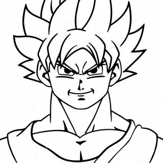 Pagina De Colorat Goku Super Saiyan Blue În Poziție De Acțiune 21192-16772