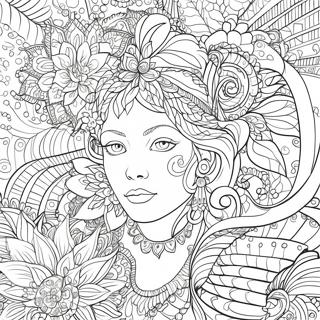 Intricate Line Art Coloring Page 21203-16765