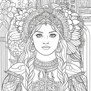 Intricate Line Art Coloring Page 21203-16766