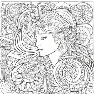 Intricate Line Art Coloring Page 21203-16768