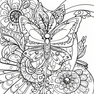 Page À Colorier Mandala De Papillon Attrape-Rêves 21212-16763