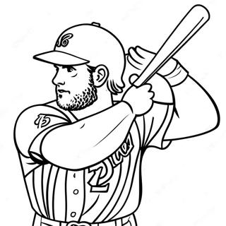 Kleurplaat Van Bryce Harper Met Slagknuppel 21233-16780