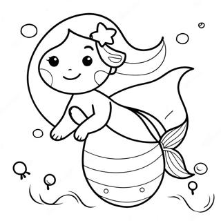 Enchanted Beautiful Mermaid Coloring Page 21242-16795