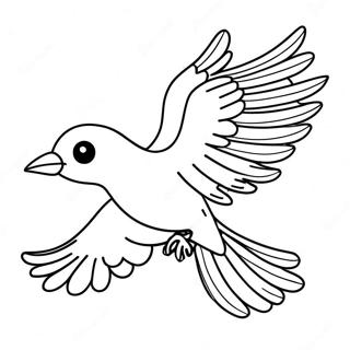 Colorful Bird In Flight Coloring Page 21273-16816