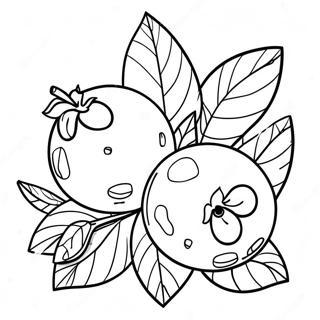 Blueberry Fruit Coloring Page 21292-16838