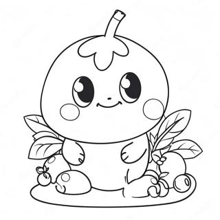 Cute Blueberry Character Coloring Page 21293-16845