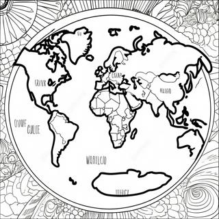 World Map Coloring Page 21303-16833