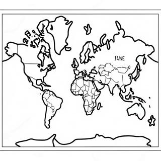 World Map Coloring Page 21303-16835