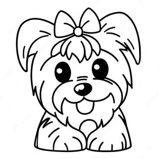 Realistic Yorkie Coloring Pages