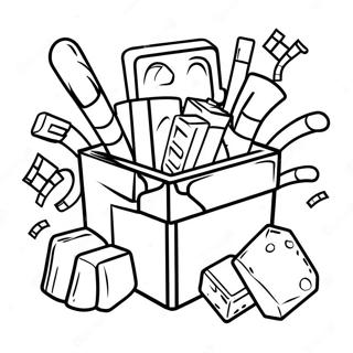 Minecraft Tools Coloring Pages