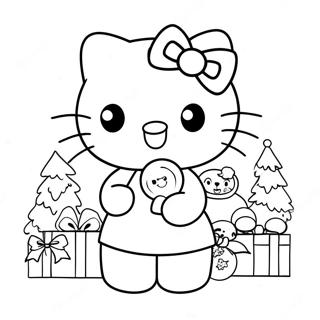 Hello Kitty Christmas Coloring Pages