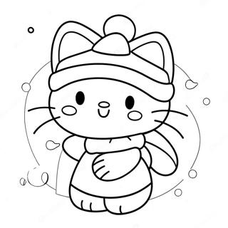 Hello Kitty Christmas Coloring Pages