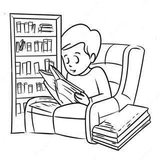 Reading Coloring Pages