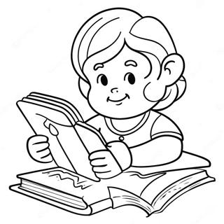 Reading Coloring Page 2140-1703