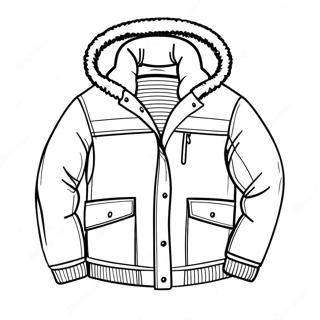 Cozy Winter Jacket Coloring Page 21453-16960