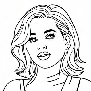 Miley Cyrus With Colorful Hair Coloring Page 21493-16994