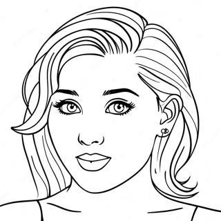 Miley Cyrus With Colorful Hair Coloring Page 21493-16996