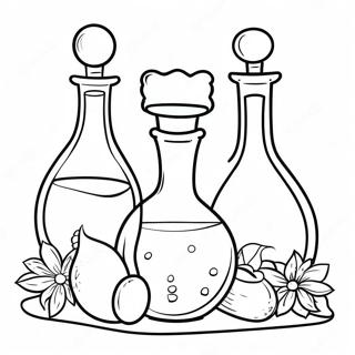 Mysterious Potion Bottles Coloring Page 21523-17013