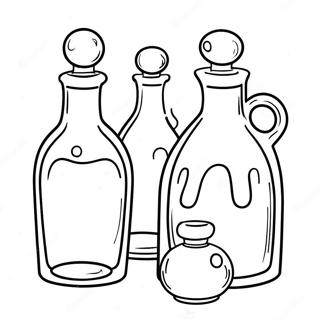 Mysterious Potion Bottles Coloring Page 21523-17015