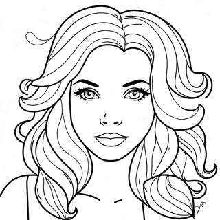 Skyler With Colorful Hair Coloring Page 21553-17058